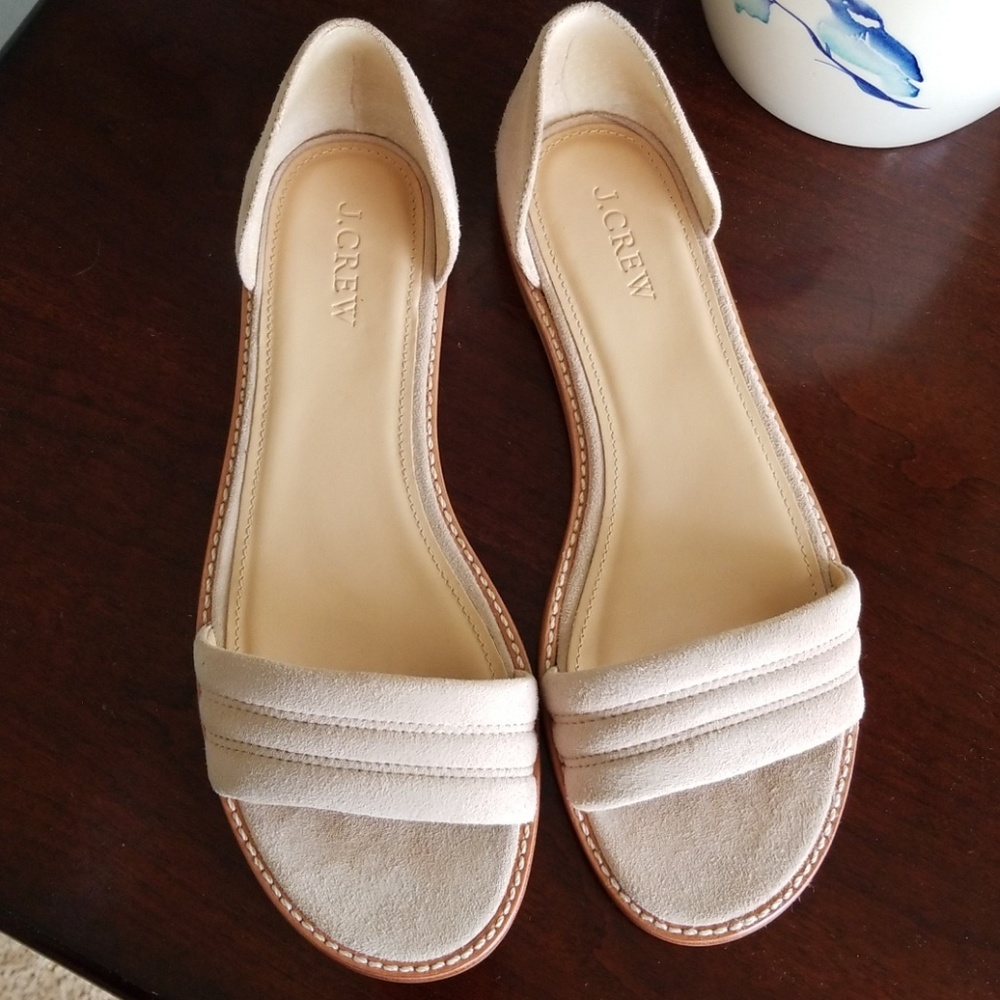 J. Crew Natural Hayes Suede Sandals